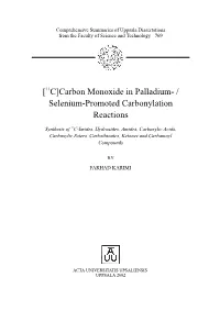 [11C]Carbon Monoxide in Palladium- / Selenium-Promoted Carbonylation Reactions