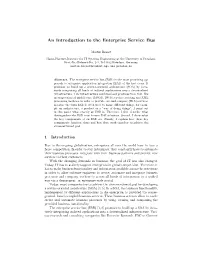 An Introduction to the Enterprise Service Bus