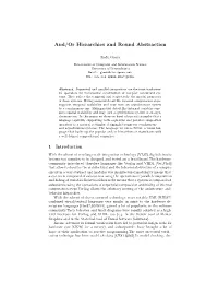 And/Or Hierarchies and Round Abstraction