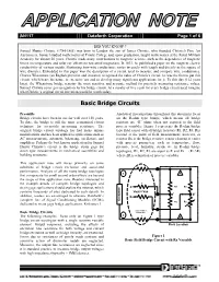 Basic Bridge Circuits