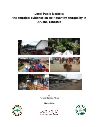 FINAL REPORT Local Public Markets in Arusha, Tanzania-2020.09.08