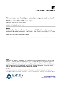 Modeling and Forecasting Natural Gas Demand in Bangladesh