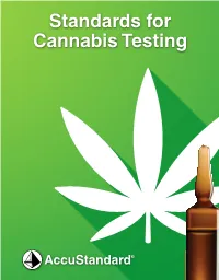 Standards for Cannabis Testing