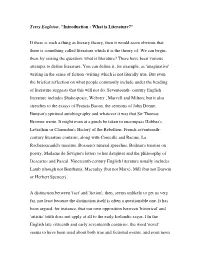 Terry Eagleton, "Introduction : What Is Literature?" If There Is Such a Thing