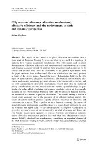 CO2 Emission Allowance Allocation Mechanisms, Allocative Efficiency
