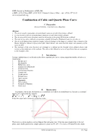 Combination of Cubic and Quartic Plane Curve