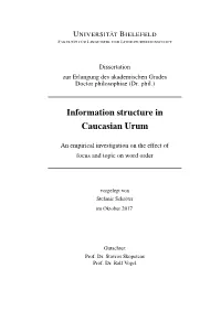 Information Structure in Caucasian Urum