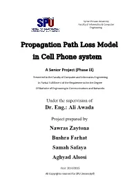 Propagation Path Loss Model in Cell Phone System