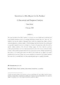 Report for the Euribor a Theoretical and Empirical Analysis