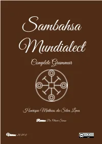 Sambahsa Mundialect Complete Grammar