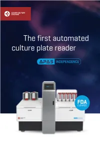 The First Automated Culture Plate Reader
