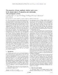 The Properties of Large Amplitude Whistler Mode Waves in the Magnetosphere: Propagation and Relationship with Geomagnetic Activity L