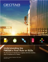 Understanding the FMCSA's Final Rule on Elds