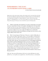 An Interview with Mary Laird Conducted by Kyle Schlesinger