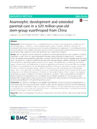 Anamorphic Development and Extended Parental Care in a 520 Million-Year-Old Stem-Group Euarthropod from China