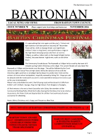 November 2016 Local News and Views from Barton