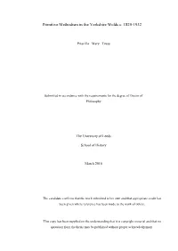 Primitive Methodism in the Yorkshire Wolds C. 1820-1932