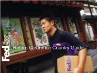 Return Clearance Country Guide Canada Type of Return Export Requirements from Canada Import Requirements Into Canada