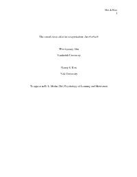 Ahn & Kim 1 the Causal Status Effect in Categorization