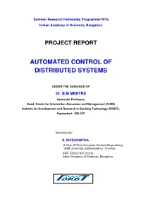 Automated Control of Distributed Systems