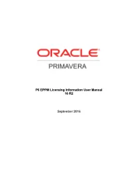 P6 EPPM Licensing Information User Manual 16 R2