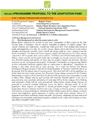 Project/Programme Proposal to The