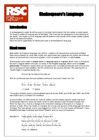 Shakespeare's Language