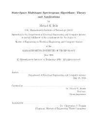 State-Space Multitaper Spectrogram Algorithms: Theory and Applications