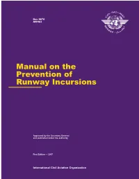 Manual on the Prevention of Runway Incursions