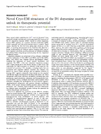 Novel Cryo-EM Structures of the D1 Dopamine Receptor Unlock Its Therapeutic Potential