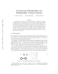 On Structured Realizability and Stabilizability of Linear Systems