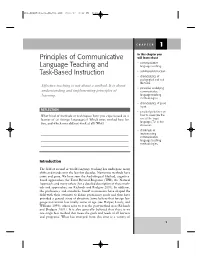Principles of Communicative Language Teaching and Task-Based Instruction 3