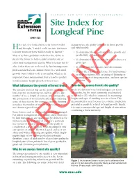 Site Index for Longleaf Pine ANR-1424