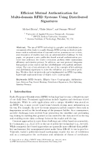 Efficient Mutual Authentication for Multi-Domain RFID Systems Using