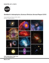 Goddard's Astrophysics Science Division Annual Report 2010 5B