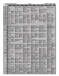Sunday Morning Grid 1/22/12 Latimes.Com/Tv Times