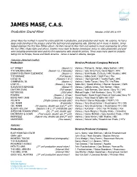 James Mase, C.A.S