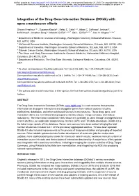 Integration of the Drug-Gene Interaction Database (Dgidb) with Open Crowdsource Efforts
