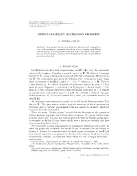 Möbius Invariant Quaternion Geometry