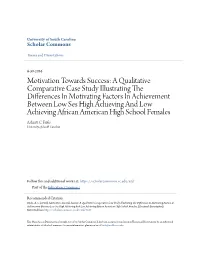 Motivation Towards Success: a Qualitative Comparative Case