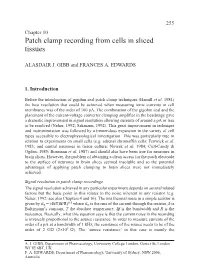 Patch Clamp Recording from Cells in Sliced Tissues