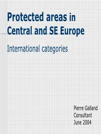Protected Areas Management Categories and Certification BSBCP