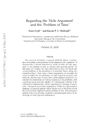 Regarding Thehole Argument'and Theproblem of Time'