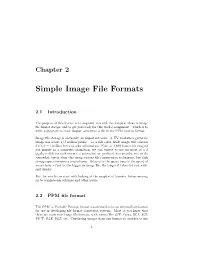 Simple Image File Formats