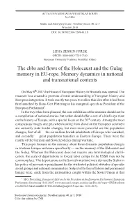 The Ebbs and Flows of the Holocaust and the Gulag Memory in Eu-Rope