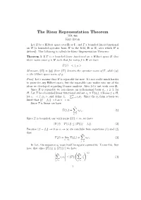 The Riesz Representation Theorem