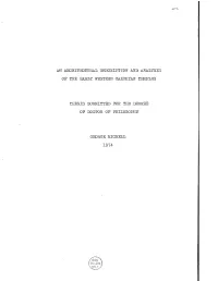 An Architectural Description and Analysis of the Early Western Caluioan Temples Thesis Submitted Por the Degree Op Doctor Op