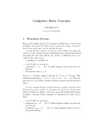 Coalgebra: Basic Concepts