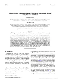 Moisture Sources of Torrential Rainfall Events in the Sichuan Basin of China During Summers of 2009–13