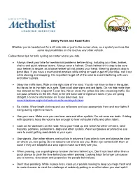 Safety Points and Road Rules Whether You're Headed out for a 30